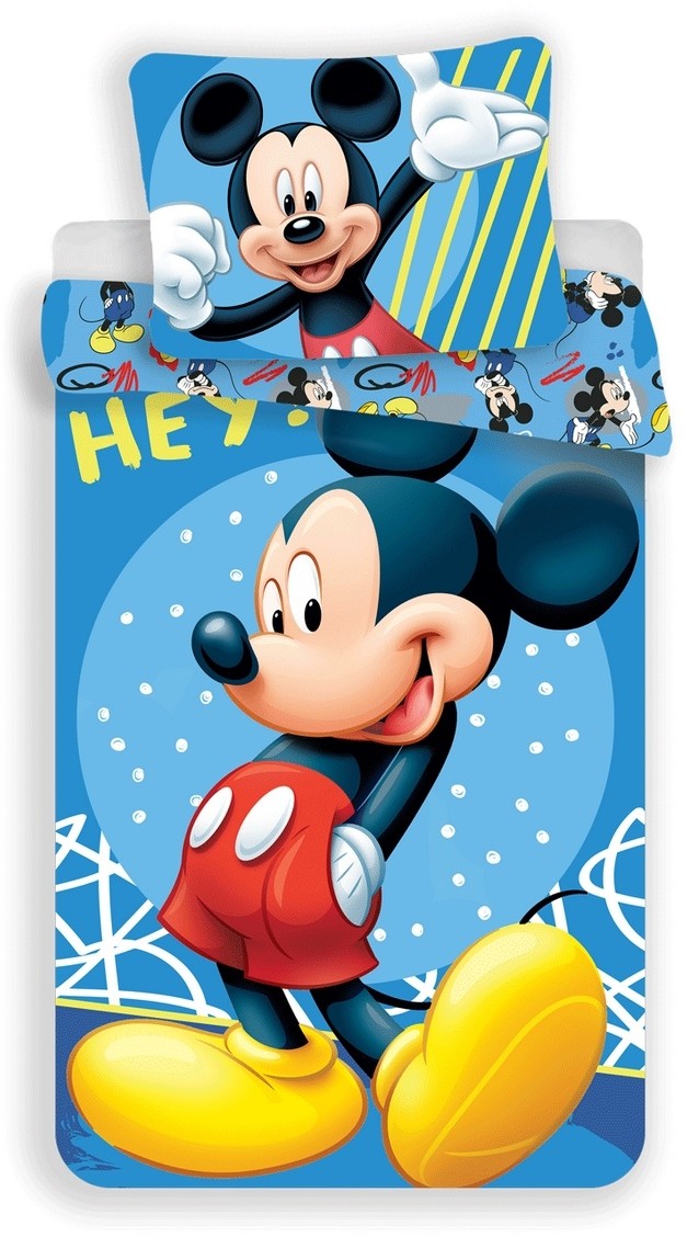 Jerry Fabrics Dziecięca pościel bawełniana Mickey 043, 140 x 200 cm, 70 x 90 cm