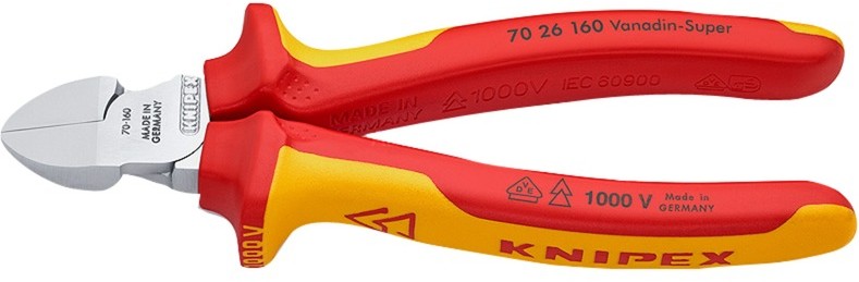 Knipex 70 26 160 Szczypce tnące ukośne szczypce, Szczypce do cięcia