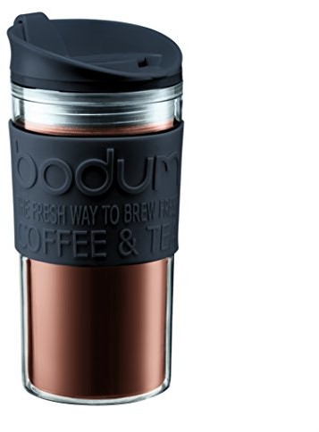 Bodum 11103 01 Travel Mug, 0.35 L kubek podróżny z tworzywa sztucznego 8 x 8 x 17 cm 11103-01S