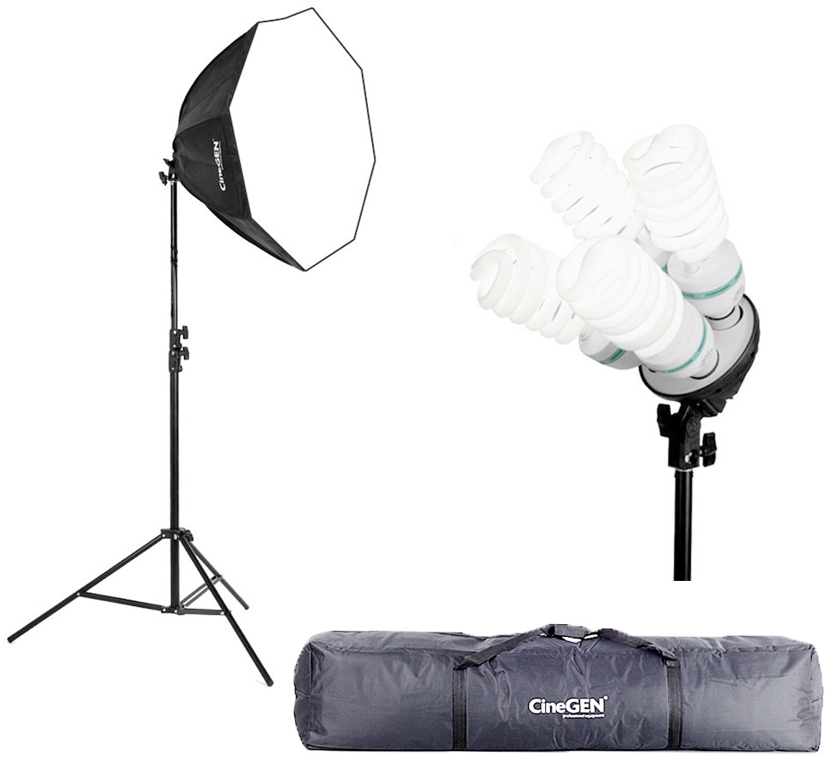 CineGEN Lampa światła stałego SOFTBOX octa 80cm 4x 65W 230cm + torba CGSS-O8682