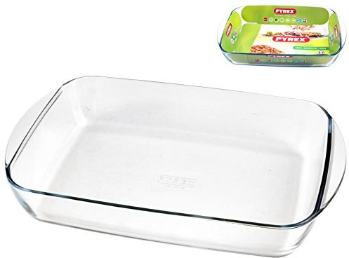 Pyrex 4937417  talerz prostokątny 40 x 27 cm  4,6l Classic szkła Pyrex, przezroczysty, 40.3 x 26.3 x 7.3 cm 4937417