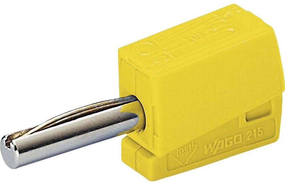 WAGO Wtyk bananowy z uchwytem sprężynowym Wago 215-511 O 4 mm 20 A żółty 215-511