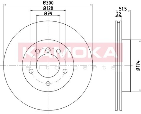 KAMOKA Tarcza hamulcowa 1032132