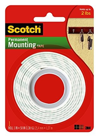 3M Mounting Tape, holds 2 lb., 1