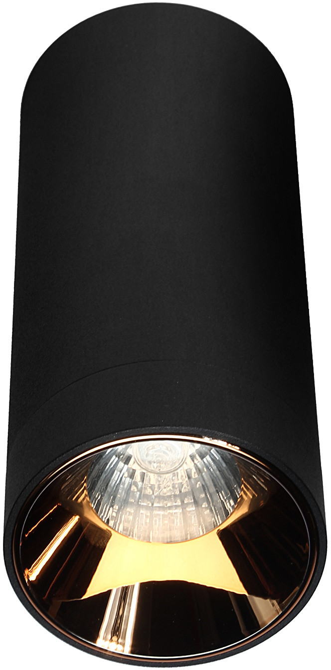 Decorativi Lampa sufitowa okrągła walec czarno-miedziany GU10 655 Decorativi 655