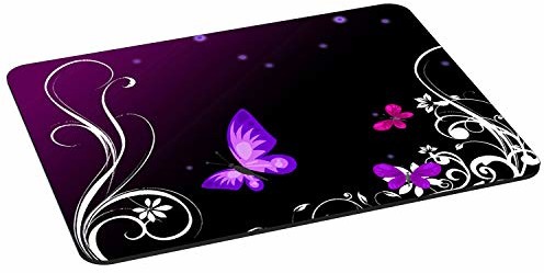 Pedea PEDEA podkładka pod mysz do gier i biura  350 x 280 mm  z wszytymi krawędziami i antypoślizgowym spodem, Purple Butterfly