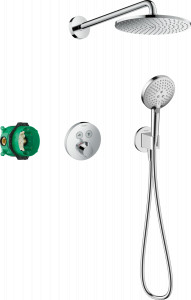 Hansgrohe 27951000 Raindance S System prysznicowy 240 1 jet PowderRain z ShowerSelect S chrom