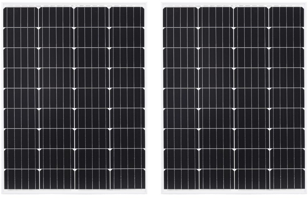 VXL Panele słoneczne 2 szt. 100 W monokrystaliczne, aluminium/szkło 378280VLDF