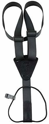 Perri's Leathers Perri's Leathers UKECR-BK czarny nylonowy pasek do uprzęży z ukulele, w pełni regulowany UKECR-BK