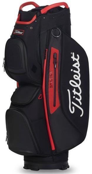 Titleist Cart 15 StaDry Cart Bag Black/Black/Red