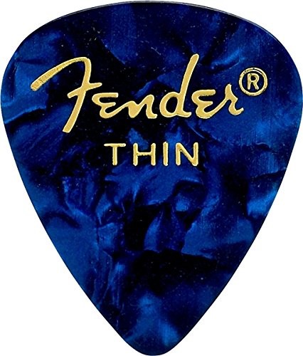 Fender 098  0351  702 351 Shape Premium chorągiewek, cienki, Blue Moto, 12 Count 0980351702