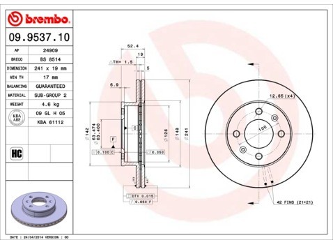 BREMBO 09.9537.10