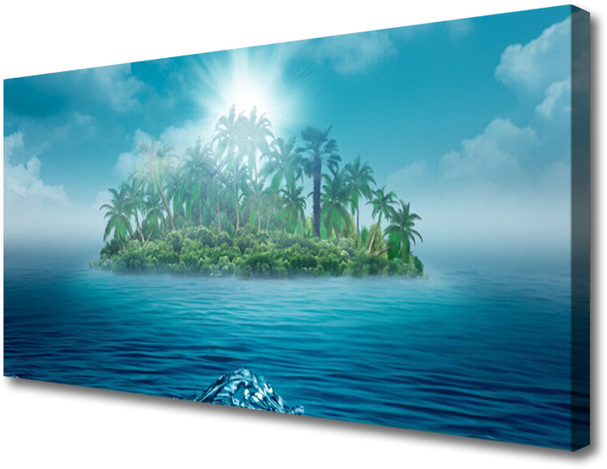 PL Tulup Obraz Canvas Wyspa Morze Krajobraz 120x60cm