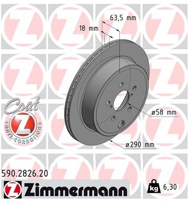 Zimmermann Tarcza hamulcowa 590.2826.20