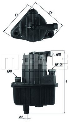 KNECHT Filtr paliwa KL 832D
