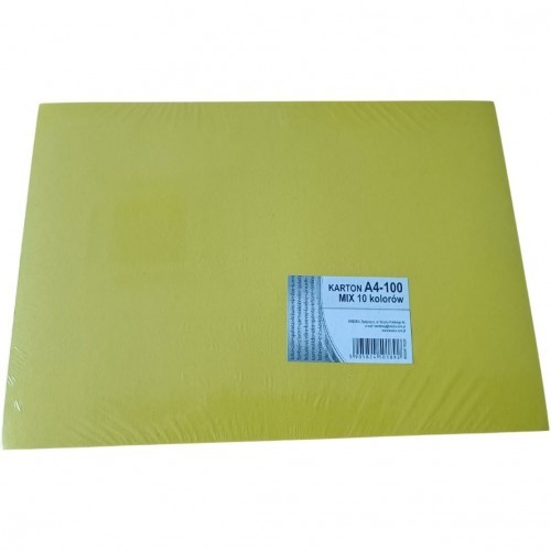 KRESKA Karton A4 160/170g mix 10 kolorów 100ark