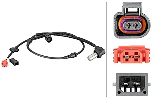 HELLA 6PU 012 806-921 czujnik, prędkość obrotowa koła - 2-biegunowa - oś przednia obustronna - kabel: 960 mm 6PU 012 806-921