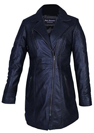 Urban Leather Urban Leather UR-97 elegancki płaszcz damski 107, czarny, rozmiar: L UR-97