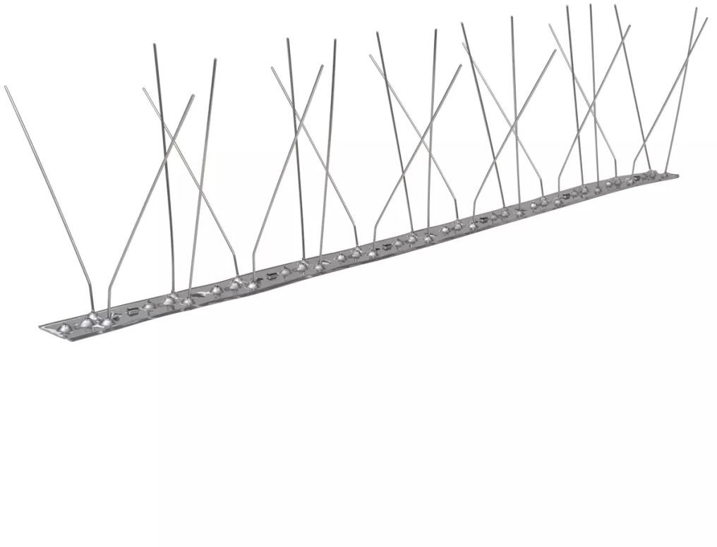 vidaXL Kolce ze stali nierdzewnej przeciw ptakom 4-rzędy (6 w zestawie)