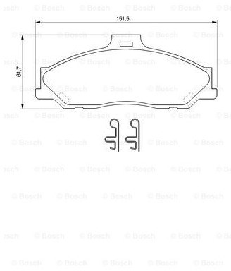 Bosch Zestaw klocków hamulcowych, hamulce tarczowe 0 986 424 720