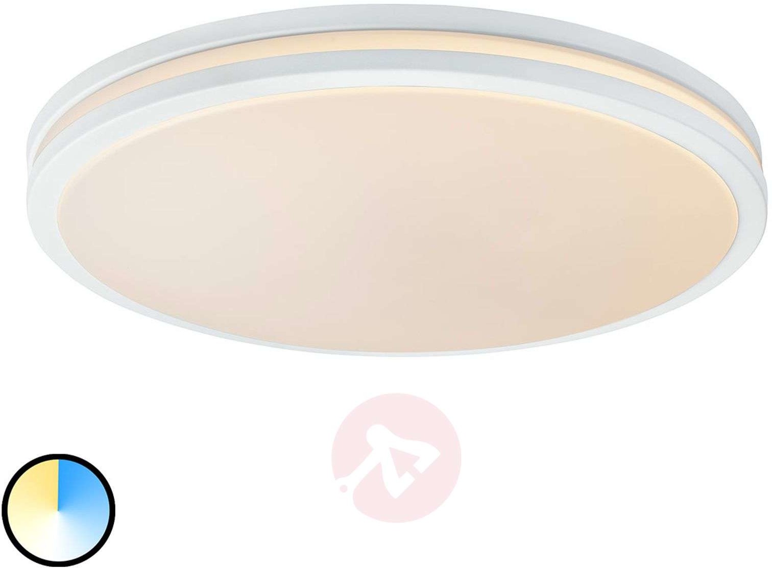 Lampenwelt com Lampa sufitowa LED Arnim biała, okrągła