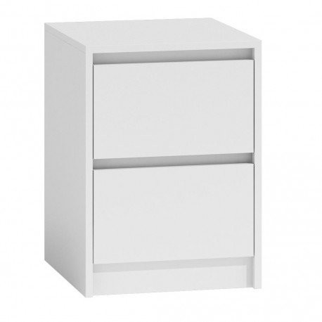 Topeshop Szafka nocna KARO, 2 szuflady, biała, 40x43x55 cm