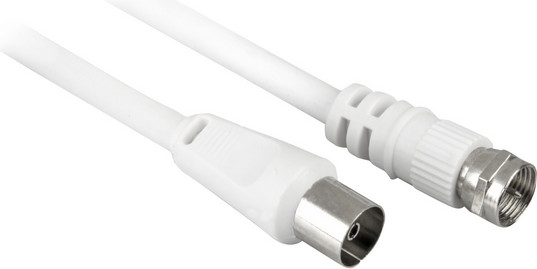 Goobay Kabel - Kabel satelitarny LNB - antenowy TV - biały - 2.5m - 11830