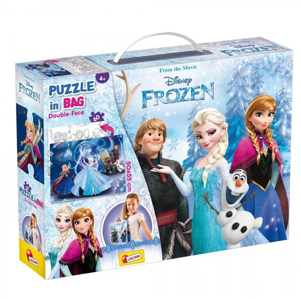 Lisciani Puzzle dwustronne w walizeczce 60 Frozen