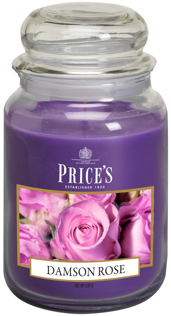 Price's Candles Świeca w Słoiku Duża Zapachowa Różę i Mirabelki ASDPR373411