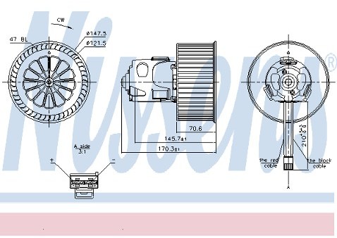 NISSENS Wentylator wnętrza 87240