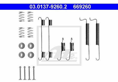 ATE Zestaw dodatków, szczęki hamulcowe 03.0137-9260.2