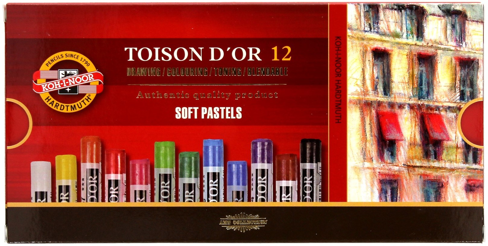 KOH I NOOR Pastele suche 12kol. miękkie Koh-I-Noor 8512N