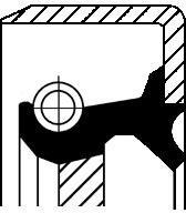 CORTECO Pierżcień uszczelniający wału, różnicowy 19016663B