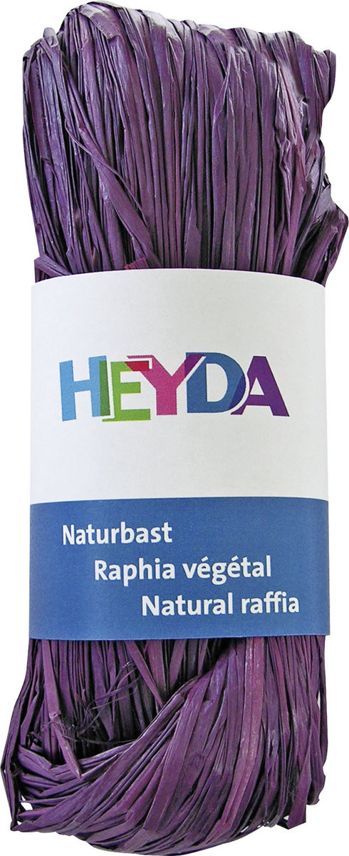 Heyda rafia naturalna 50 g, fioletowa