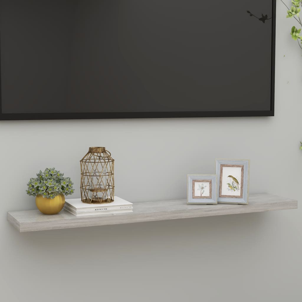 vidaXL Półka ścienna, szarość betonu, 120 x 23,5 x 3,8 cm, MDF vidaXL