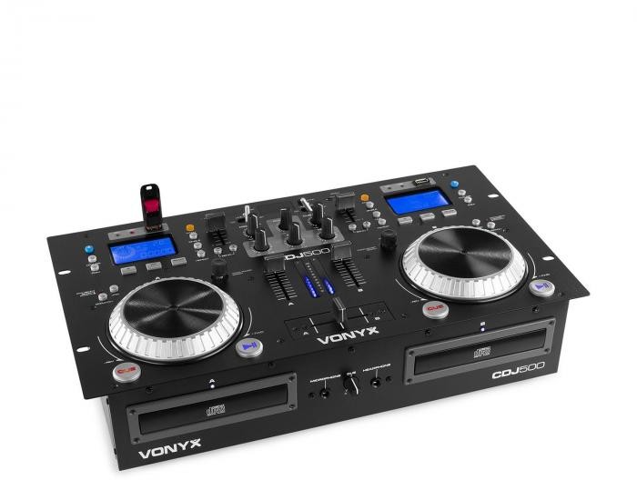Vonyx Vonyx Stanowisko Pracy CDJ500 DJ 200 W 2 Odtwarzacz CD BT 2 x Port USB 2-kanałowy mikser Sky-172.810