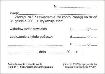 Firma krajewski Informacja o stanie konta [Pu/2-31-2] Pu/2-31-2