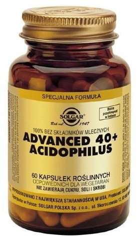 SOLGAR SOLGAR Advanced 40+ Acidophilus - 60 kapsułek >> WYSYŁKA W 24H 