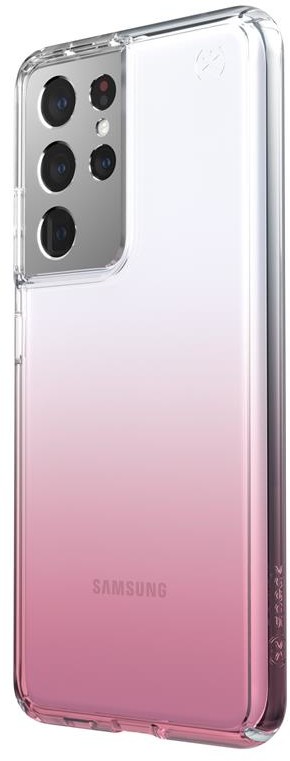Speck Presidio Perfect-Clear Ombre - Etui Samsung Galaxy S21 Ultra z powłoką MICROBAN (Clear/Vintage Rose Fade)