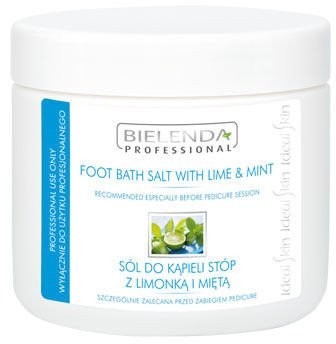 Bielenda Professional Professional Sól do kąpieli stóp z limonką i miętą 600g 1234571006