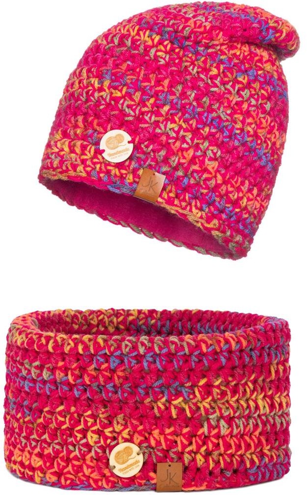 Komplet zimowy czapka + komin Handmade
