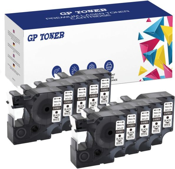 Dymo 10x Taśma do D1 45803 19mm x 7m GP-DY45803 x10