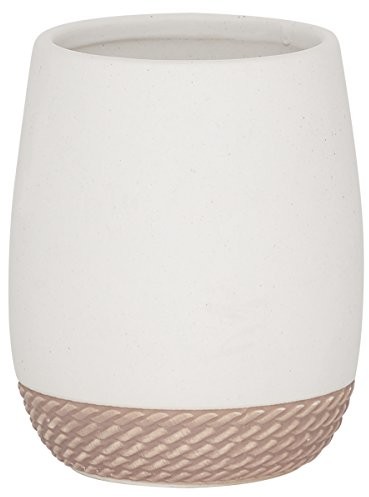 Sealskin borsukowe kubek Braid, porcelana, biała 362490410