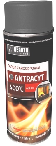 Farba żaroodporna Hearth 400°C antracyt 0 4 l
