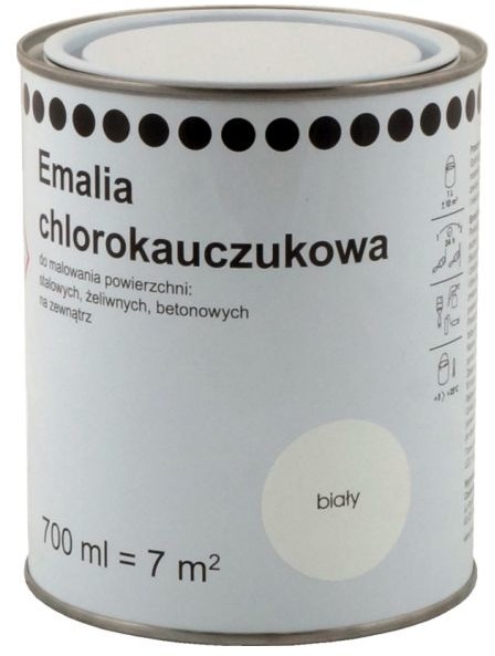 OPP Emalia chlorokauczukowa  0 7 l biała