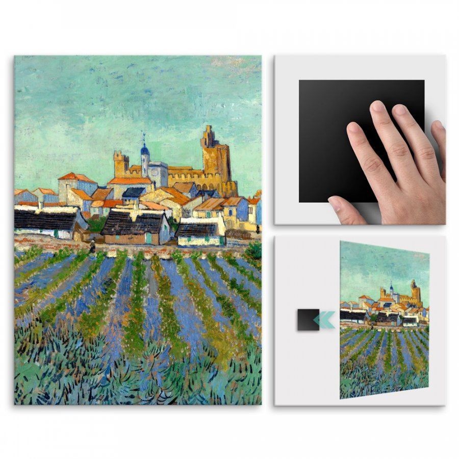 Pix4home Plakat metalowy Vincent Van Gogh View of Saintes-Maries-de-la-Mer L POS-L-02162