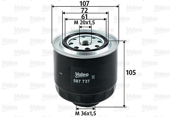 VALEO filtr diesel puszkowy 587737 587737