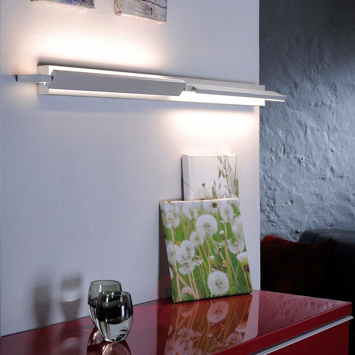 Paul Neuhaus Oświetlenie Lampa Ścienna i Sufitowa Q-Matteo LED Aluminium, 2-punktowe 9119-95
