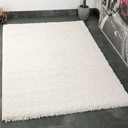 VIMODA Dywan Prime Shaggy kolorowy, wysokie, długie włosie, nowoczesny design, do salonu, sypialni, , wymiary: 150 cm kwadratowy prime1000_creme_80