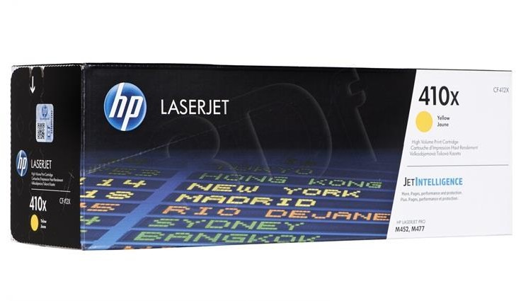 HEWLETT-PACKARD Toner HP CF412X (oryginał HP410X HP 410X; 5 000 stron; żółty) CF412X